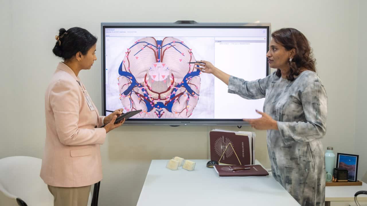 Expert interpretation of 3D anatomical NLS scan showing health insights